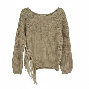 Zadig & Voltaire Beige Drop Fring Knit Sweater Size M